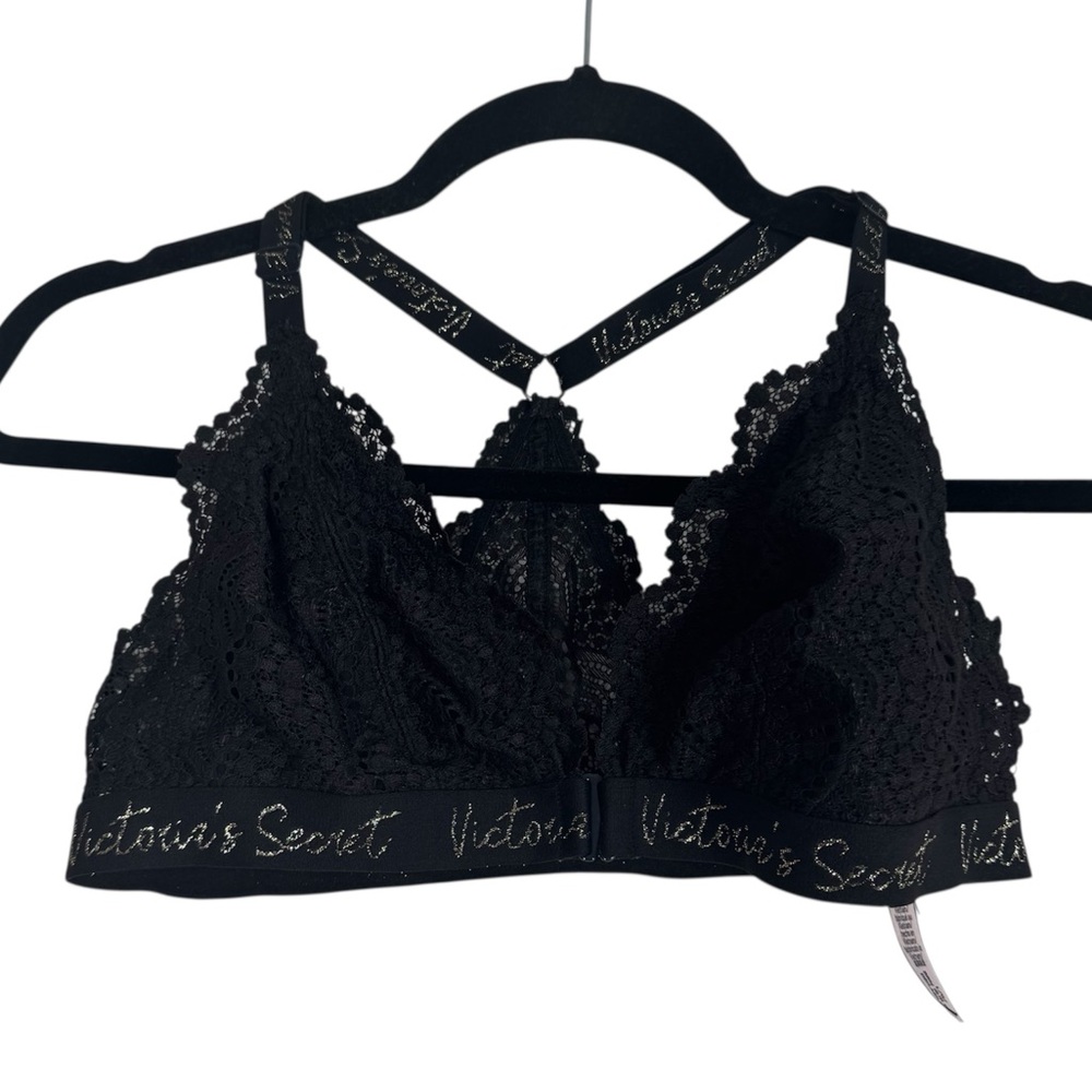 Victoria Secret's Bralette L Lace Racerback Front Closure